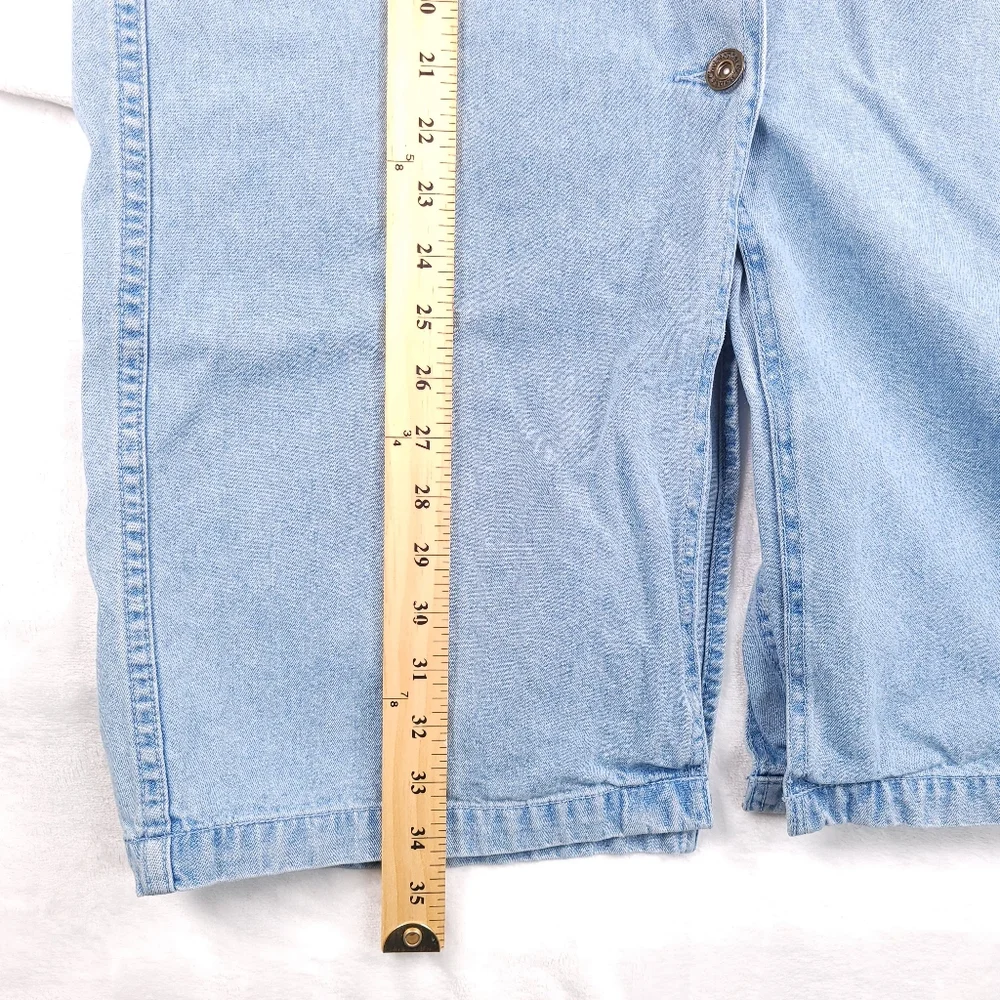 Christopher & Banks 100% Cotton Jean Skirt Button Front 10